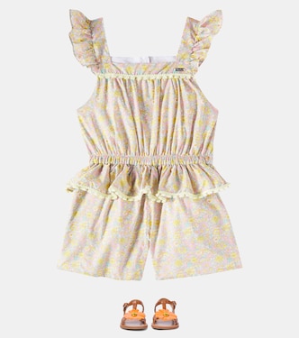 Jumpsuit corta in popeline di cotone | Patachou