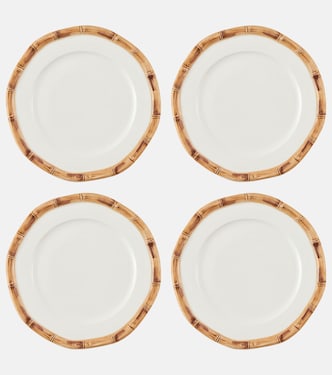 Bamboo set of 4 ceramic dessert plates | Les-Ottomans