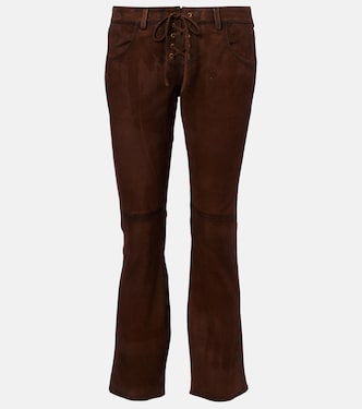 Low-Rise-Hose Vanel aus Veloursleder | Isabel Marant