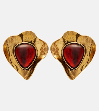 Embellished clip-on earrings | Saint Laurent