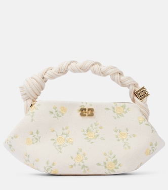 Bou Mini floral canvas tote bag | Ganni
