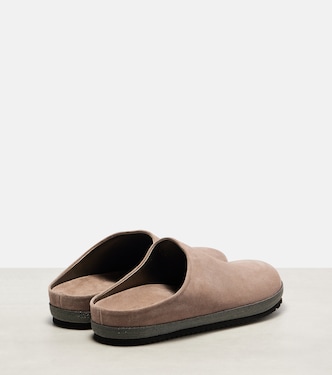 Slippers Monili aus Veloursleder | Brunello Cucinelli