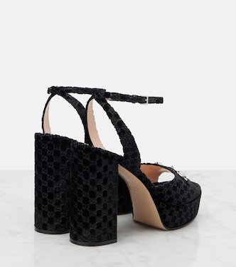 Lady Horsebit velvet sandals | Gucci