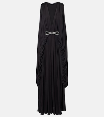Robe longue en soie à cristaux | Loewe