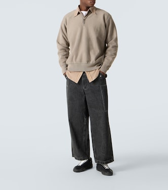 Cotton jersey half-zip sweatshirt | A.Presse