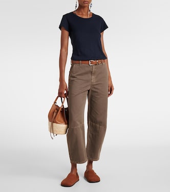 Pantaloni barrel Alexis in twill di cotone | Velvet