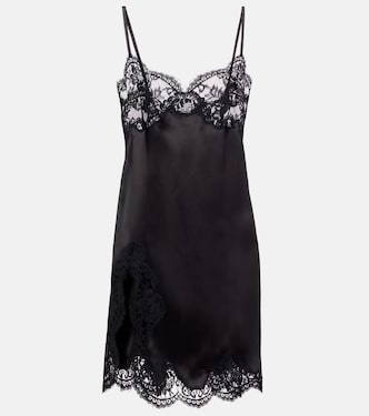 Robe en satin de soie mélangée | Dolce&Gabbana