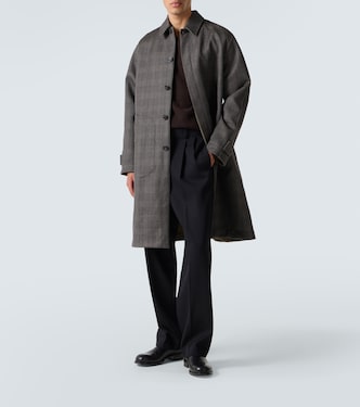 Palo plaid wool and silk coat | The Row