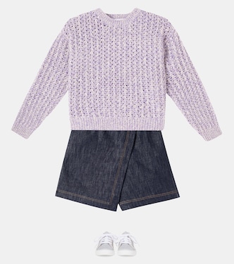Wool, cashmere, and mohair-blend sweater | Brunello Cucinelli Kids
