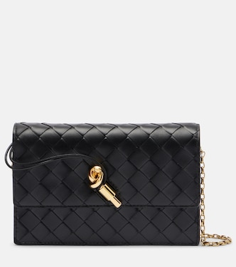 Andiamo Intrecciato leather shoulder bag | Bottega Veneta