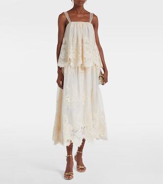 Hypnotic floral lace midi dress | Zimmermann