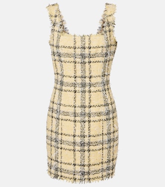 Checked sequined tweed minidress | Balmain
