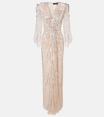 Robe longue Xenia à ornements | Jenny Packham