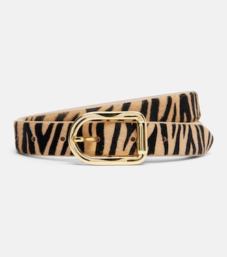 Mija zebra-print calf hair belt | Déhanche