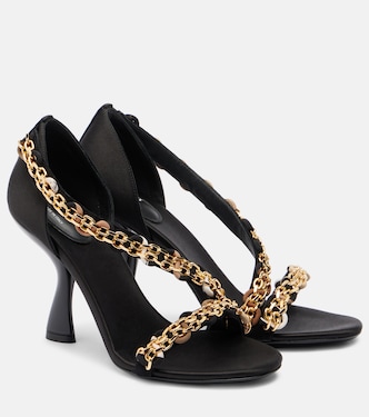 Chain-detail satin sandals | Pucci