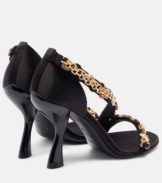 Chain-detail satin sandals | Pucci