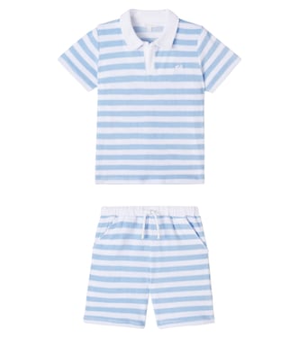Cotton-blend polo shirt and shorts set | Patachou