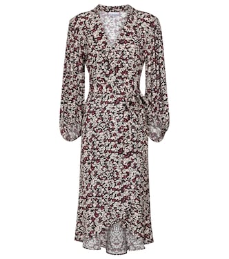 Floral crêpe wrap dress | Ganni