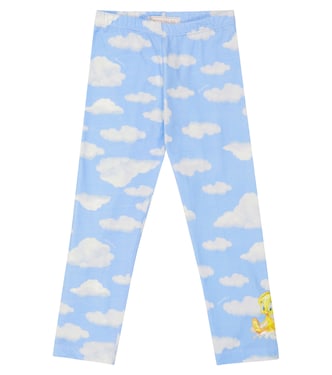 Printed cotton-blend leggings | Monnalisa