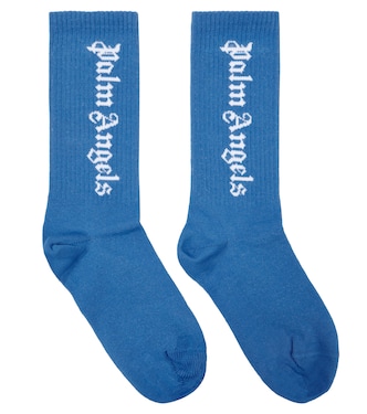 Calcetines en mezcla de algodón con logo | Palm Angels Kids