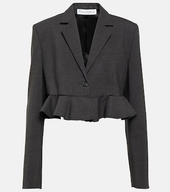 Blazer cropped in misto lana | JW Anderson