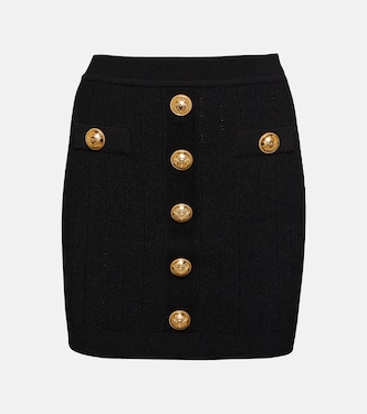 Minifalda de punto con tiro alto | Balmain