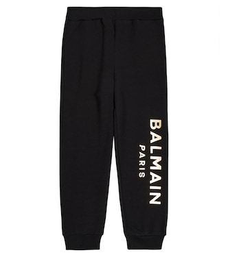 Pantalón deportivo de algodón con logo | Balmain Kids