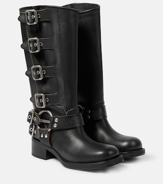 Stiefel aus Leder | Miu Miu