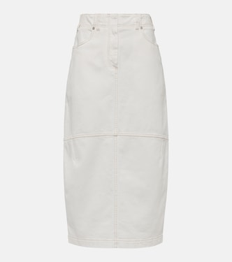 Falda midi de denim | Brunello Cucinelli