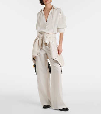 Saletta pinstripe cotton and silk shirt | Max Mara