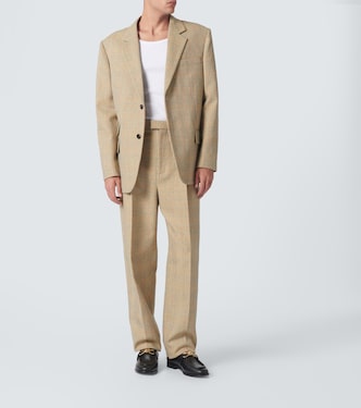 Pantaloni regular a quadri | Bottega Veneta