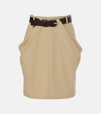 Belted cotton miniskirt | Loewe
