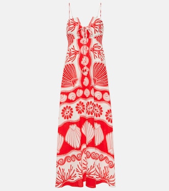Ainika Shell linen-blend maxi dress | Farm Rio
