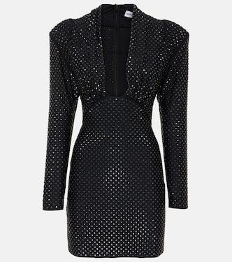 Embellished jersey minidress | Self-Portrait