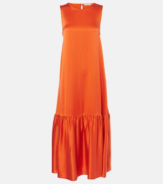 Abito midi Rhea in charmeuse di seta | Asceno