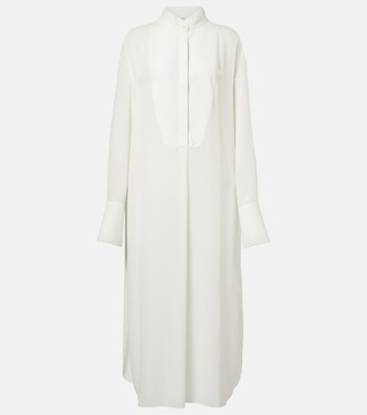 Oversize-Hemdblusenkleid aus Seide | McQueen