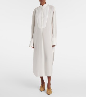 Robe chemise oversize en soie | McQueen