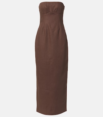 Evalita linen bustier maxi dress | SIR