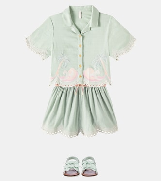 Besticktes Hemd Tallow aus Baumwolle | Zimmermann Kids