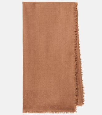 Sciarpa GG in jacquard di lana e seta | Gucci