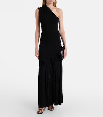 Abito lungo monospalla Cora in chiffon di crêpe  | Proenza Schouler