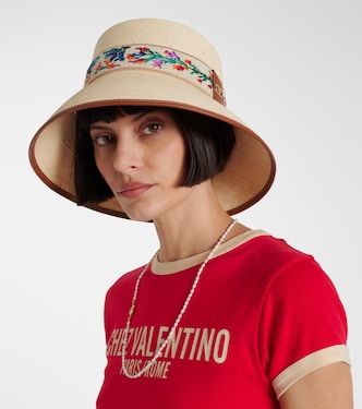 Antibes straw bucket hat | Valentino