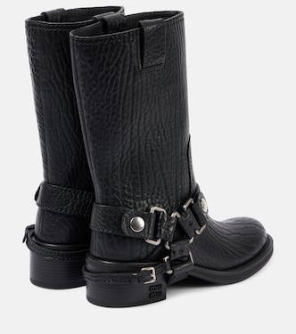 Stivali biker in pelle | Miu Miu