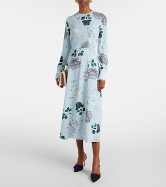 Abito midi con stampa floreale | Erdem