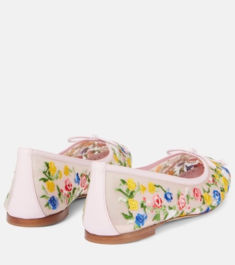 Ballerines Verdino brodées  | Manolo Blahnik
