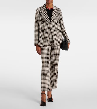 Fata checked cotton, silk, and hemp blazer | 'S Max Mara