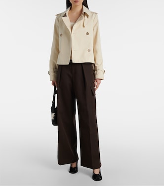 Trench cropped in gabardine | Burberry