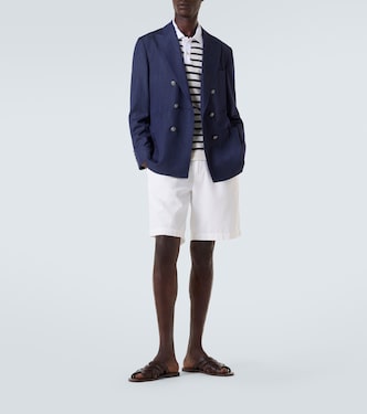 Polo rayé en coton | Brunello Cucinelli