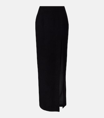 Wool-blend twill bouclé maxi skirt | Alessandra Rich