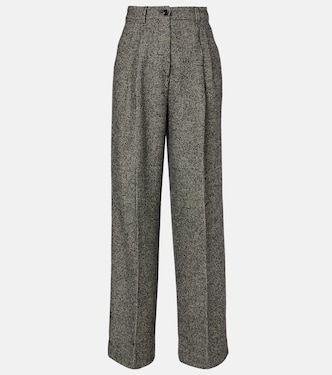 Pleated wool-blend wide-leg pants | Dolce&Gabbana